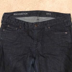 Dark blue wash JCrew Matchstick Jeans